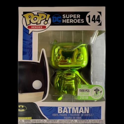 Funko Pop! DC Heroes Batman Emerald Chrome ECCC Figure #144