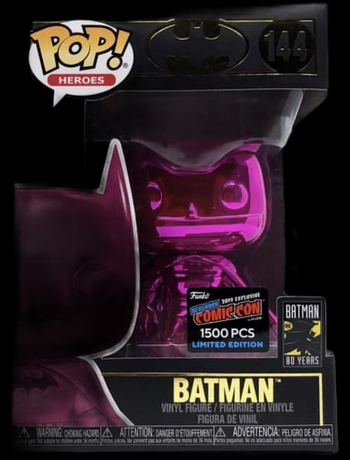 Funko Pop! DC Heroes Batman (Pink Chrome) NYCC Edition Figure #144