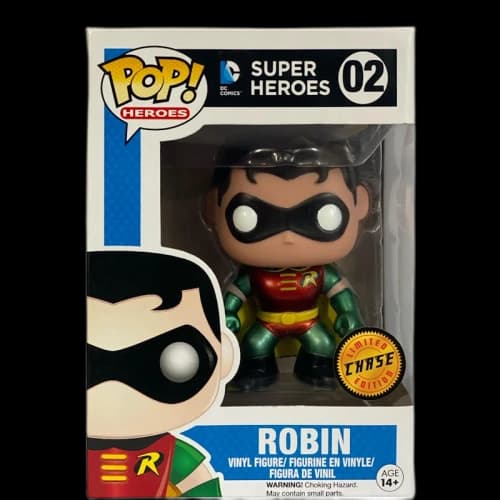 Funko Pop! DC Heroes Robin (Chase) (Metallic) Figure #02
