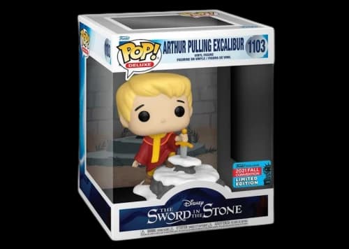 Funko Pop! Deluxe Disney The Sword In The Stone Arthur Pulling Excalibur 2021 Fall Convention Exclusive Figure #1103