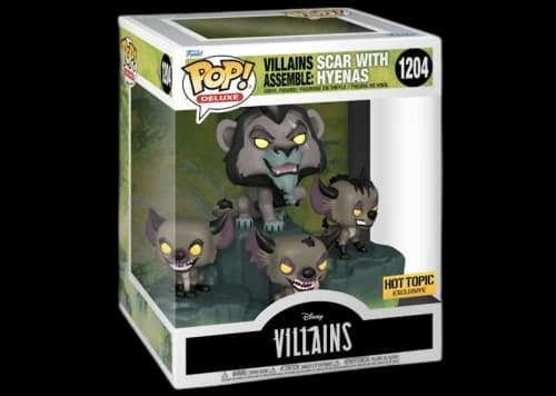 Funko Pop! Deluxe Disney Villains (Villains Assemble: Scar with Hyenas) Hot Topic Exclusive Figure #1204