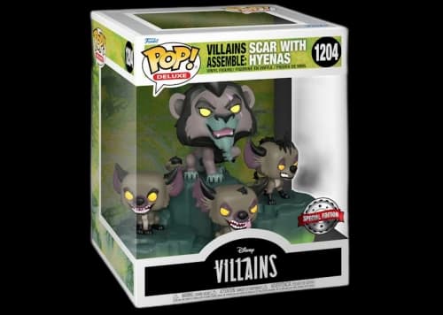 Funko Pop! Deluxe Disney Villains (Villains Assemble: Scar with Hyenas) Special Edition Figure #1204