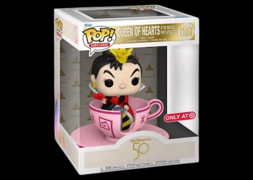 Funko Pop! Deluxe Walt Disney World 50th Anniversary Queen Of Hearts At The Mad Tea Party Attraction Target Exclusive Figure #1107