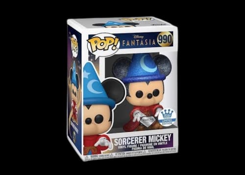 Funko Pop! Disney Fantasia Sorcerer Mickey (Diamond Collection) Funko Exclusive Figure #990