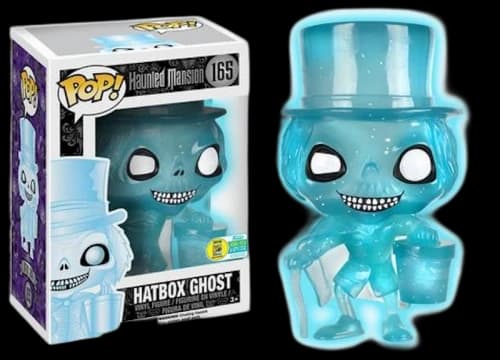 Funko Pop! Disney Haunted Mansion Hatbox Ghost (Glitter Glow) SDCC Figure #165