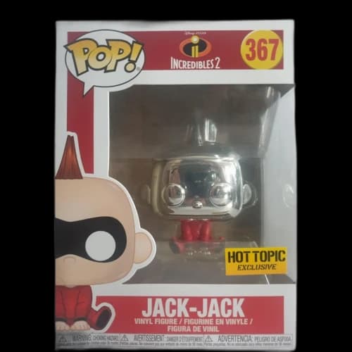 Funko Pop! Disney Incredibles 2 Jack-Jack (Chrome) Hot Topic Exclusive Figure #367