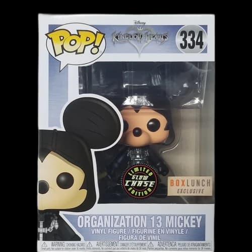 Funko Pop! Disney Kingdom Hearts Organization 13 Mickey (Glow) (Chase) Box Lunch Exclusive Figure #334