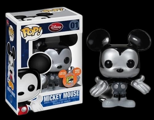 Funko Pop! Disney Mickey Mouse (Metallic) SDCC Figure #01