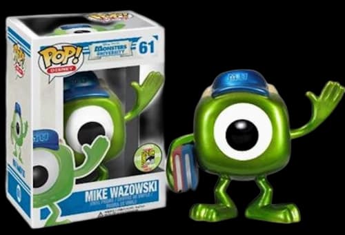 Funko Pop! Disney Monsters University Mike Wazowski (w MU Blue Hat) (Metallic) SDCC Figure #61