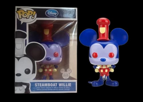 Funko Pop! Disney Steamboat Willie (Blue/Red) (Redux) D23 Expo Exclusive Figure #24