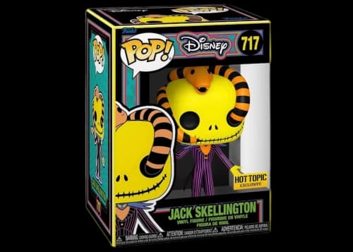 Funko Pop! Disney The Nightmare Before Christmas Black Light Jack Skellington Hot Topic Exclusive Figure #717