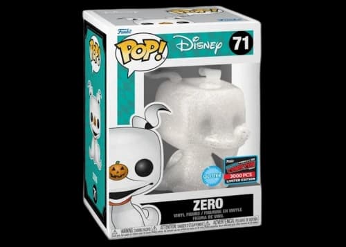 Funko Pop! Disney The Nightmare Before Christmas Zero Glitter 2022 NYCC Exclusive Figure #71 (LE 3000)