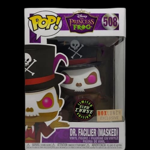 Funko Pop! Disney The Princess and the Frog Dr. Facilier (Masked) (Glow Chase) Box Lunch Exclusive Figure #508