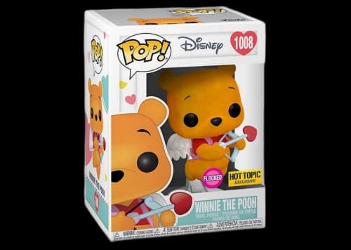 Funko Pop! Disney Winnie The Pooh (Valentines Day) Flocked Hot Topic Exclusive Figure #1008