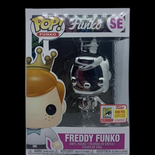 Funko Pop! Freddy Funko (Bowtie) (Chrome Silver) SDCC Special Edition