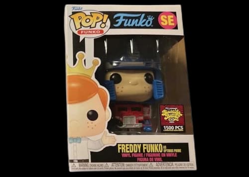 Funko Pop! Fundays Blacklight Battle Freddy Funko As Optimus Prime (White Box) SE (LE 1500)