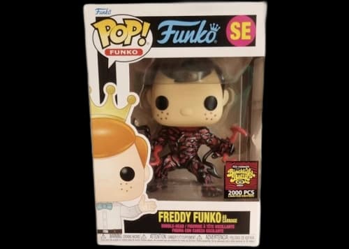 Funko Pop! Fundays Box of Fun Blacklight Battle Freddy Funko As Carnage Metallic SE (LE 2000)