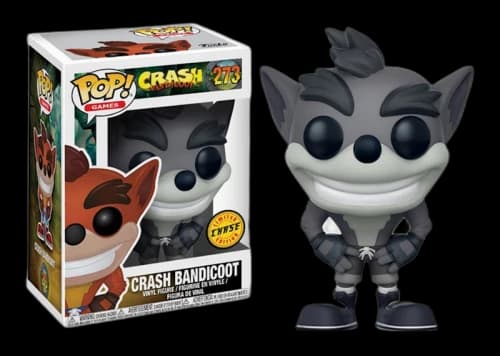 Funko Pop! Games Crash Bandicoot Crash Bandicoot (Black/White) (Chase) Figure #273