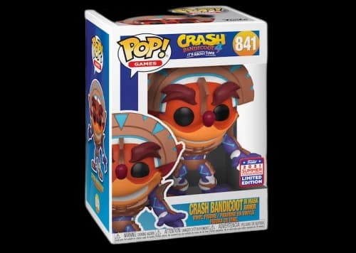Funko Pop! Games Crash Bandicoot Its About Time Crash Bandicoot In Mask Armor 2021 Summer Convention Exclusive Figure #841