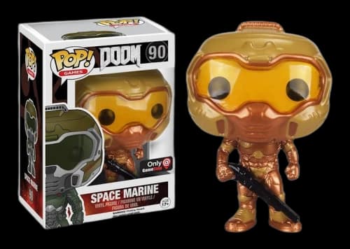Funko Pop! Games Doom Space Marine (Gold) GameStop Exclusive Figure #90