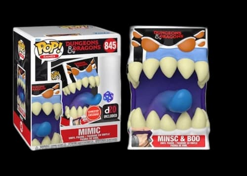 Funko Pop! Games Dungeons & Dragons Mimic Minsc & Boo GameStop Exclusive Figure #845
