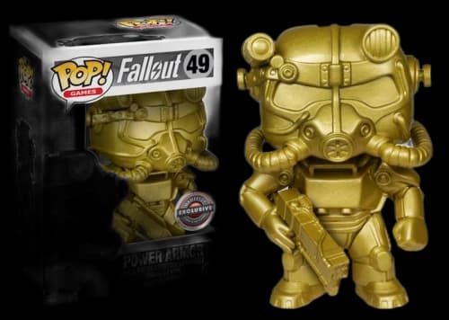Funko Pop! Games Fallout Power Armor (Gold) (Chase) Gamestop Exclusive Figure #490