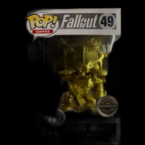 Funko Pop! Games Fallout Power Armor (Gold) Game Stop Exclusive Figure #49