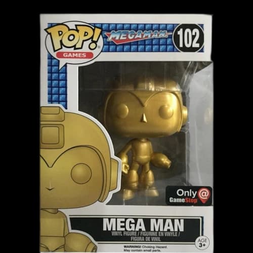 Funko Pop! Games Mega Man (Gold) Game Stop Exclusive Figure #102