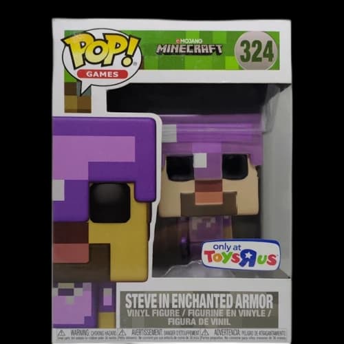 Funko Pop! Games Minecraft Steve in Enchanted Armor ToysRus Exclusive Figure #324