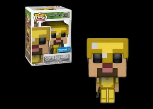 Funko Pop! Games Minecraft Steve in Gold Armor Walmart Exclusive Figure #321