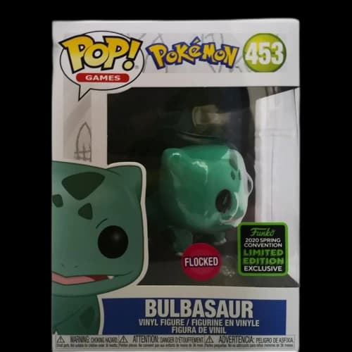 Funko Pop! Games Pokemon Bulbasaur (Flocked) Spring Convention Exclusive Figure #453