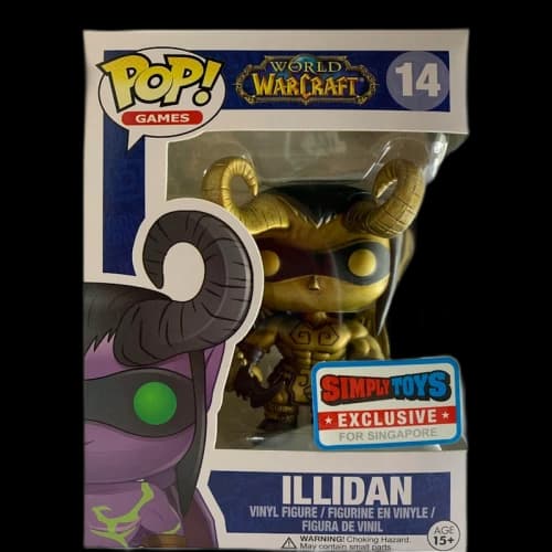 Funko Pop! Games World Of Warcraft Illidan Gold Simply Toys Exclusive Figure #14