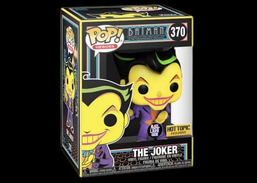 Funko Pop! Heroes Batman The Animated Series The Joker Black Light Glow Hot Topic Exclusive Figure #370