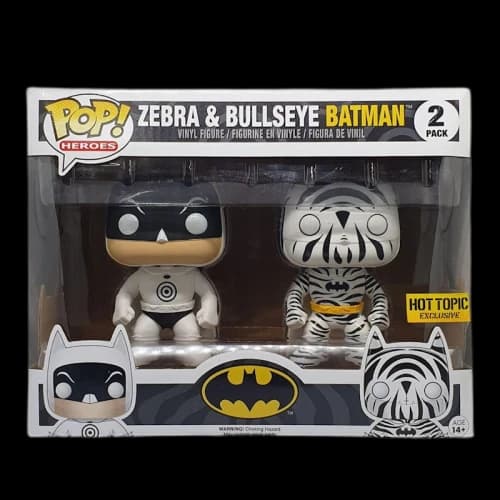 Funko Pop! Heroes Batman Zebra & Bullseye Batman Hot Topic Exclusive 2 Pack