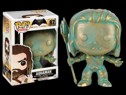 Funko Pop! Heroes DC Batman v Superman Aquaman Patina Exclusive Figure #87