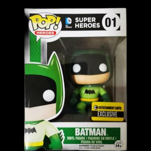 Funko Pop! Heroes DC Super Heroes Batman (Green) Entertainment Earth Exclusive Figure #01