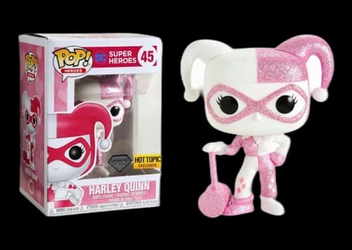 Funko Pop! Heroes DC Super Heroes Harley Quinn Pink (Diamond Collection) Hot Topic Exclusive Figure #45