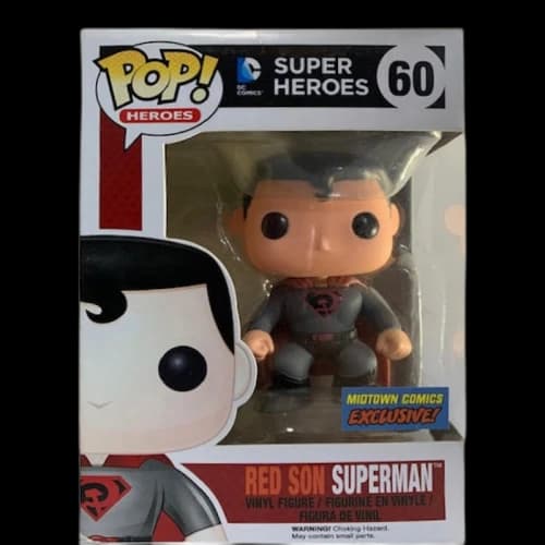 Funko Pop! Heroes DC Super Heroes Red Son Superman Midtown Comics Exclusive Figure #606