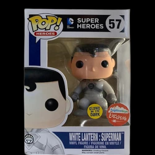 Funko Pop! Heroes DC Super Heroes White Lantern:Superman (Glow) Fugitive Toys Exclusive Figure #57