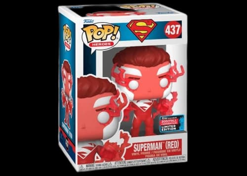 Funko Pop! Heroes DC Superman (Red) 2022 Fall Convention Exclusive Figure #437