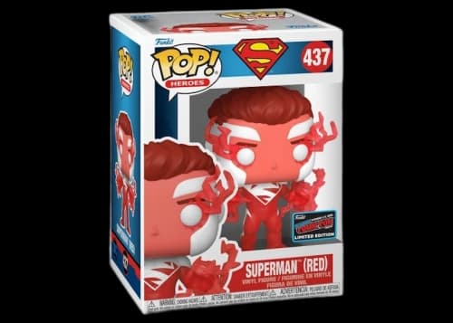Funko Pop! Heroes DC Superman (Red) 2022 NYCC Exclusive Figure #437