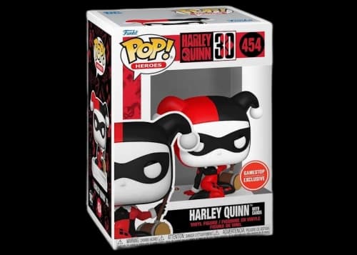 Funko Pop! Heroes Harley Quinn 30th Anniversary Harley Quinn with Cards GameStop Exclusive Figure #454