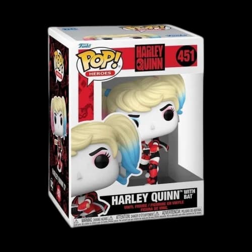 Funko Pop! Heroes: Harley Quinn- Harley Quinn w/ Bat Figure #451