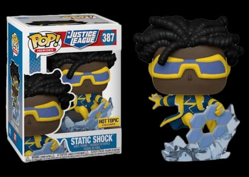 Funko Pop! Heroes Justice League Static Shock Hot Topic Exclusive Figure #387