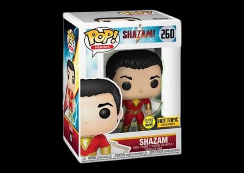 Funko Pop! Heroes Shazam (Glow) Hot Topic Exclusive Figure #260
