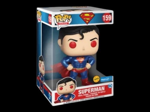 Funko Pop! Heroes Superman Chase Walmart Exclusive 10 Inch Figure #159