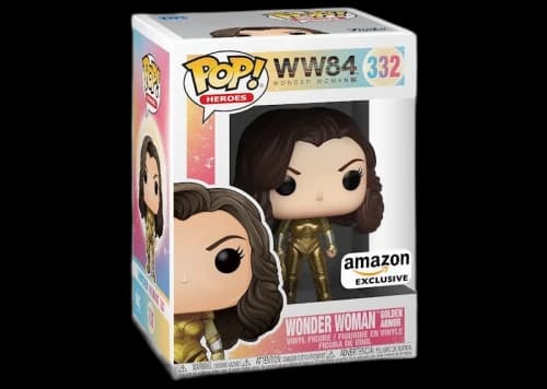 Funko Pop! Heroes Wonder Woman 1984 Wonder Woman In Golden Armor Amazon Exclusive Figure #332