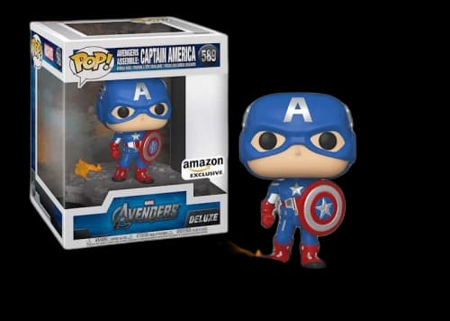 Funko Pop! Marvel Avengers Avengers Assemble: Captain America Deluxe Amazon Exclusive Figure #589