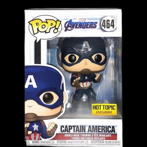 Funko Pop! Marvel Avengers Captain America Hot Topic Exclusive Bobble-Head Figure #464