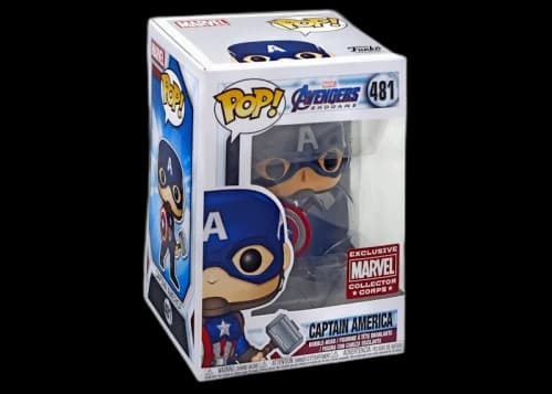 Funko Pop! Marvel Avengers Endgame Captain America Marvel Collection Corps Exclusive Bobble-Head Figure #481